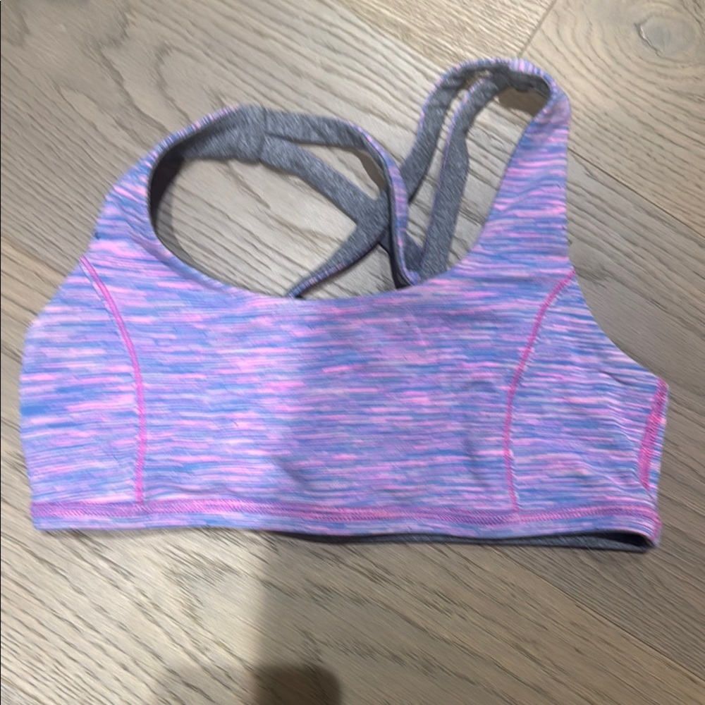 Ivivva Heather Gray and Pink Activewear Top